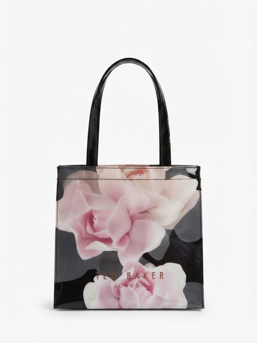 Ted Baker London Pink Floral Tote Bag NWT Porcelain Rose patent vinyl